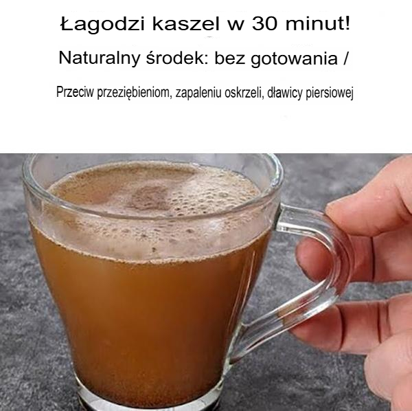 Uśmierza kaszel w 30 minut! Naturalny środek: bez gotowania / Na przeziębienie, zapalenie oskrzeli, anginę