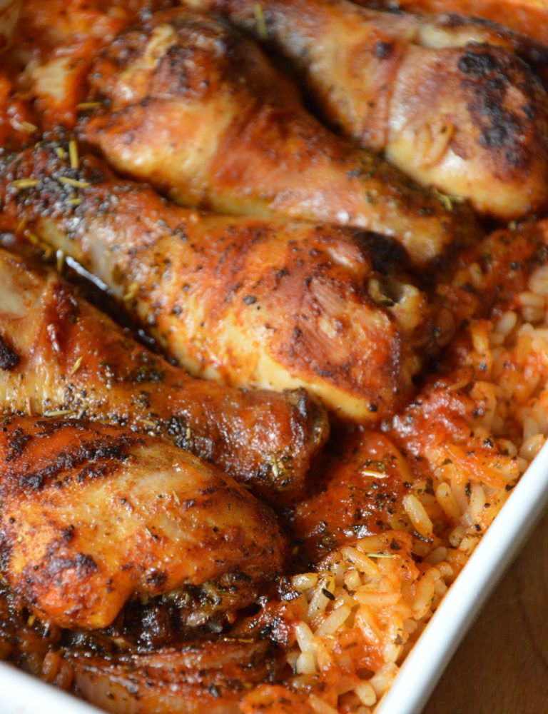 Kurczak pieczony na ryżu – szybki obiad