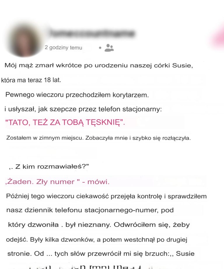 „Tęsknię za tobą, tato” – szept mojej córki zmienił wszystko
