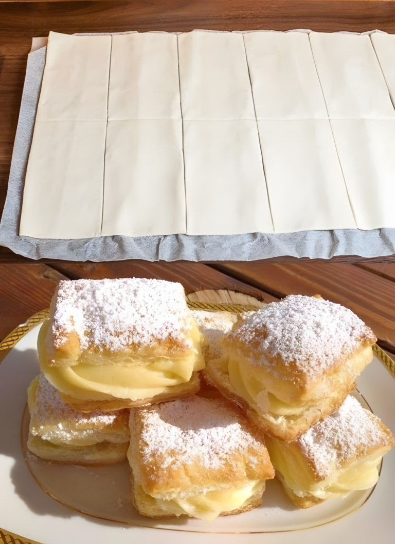 Francuskie kopertki z budyniem waniliowym