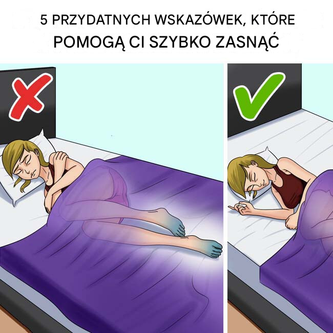 5 skutecznych wskazówek, jak szybko zasnąć