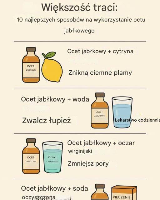 Większość z nas tego nie zauważa. 10 najlepszych sposobów na wykorzystanie octu jabłkowego