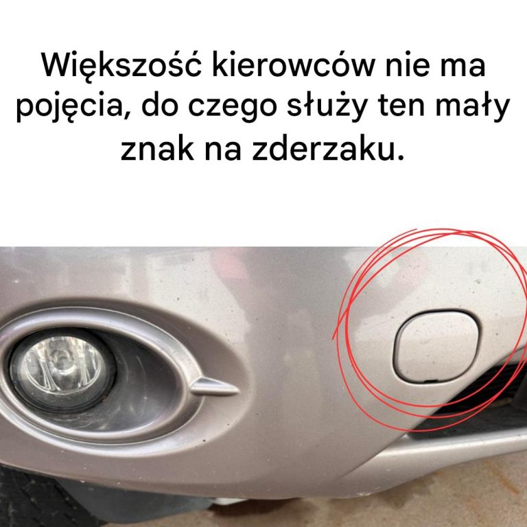 Do czego służy ten mały znak na zderzaku?