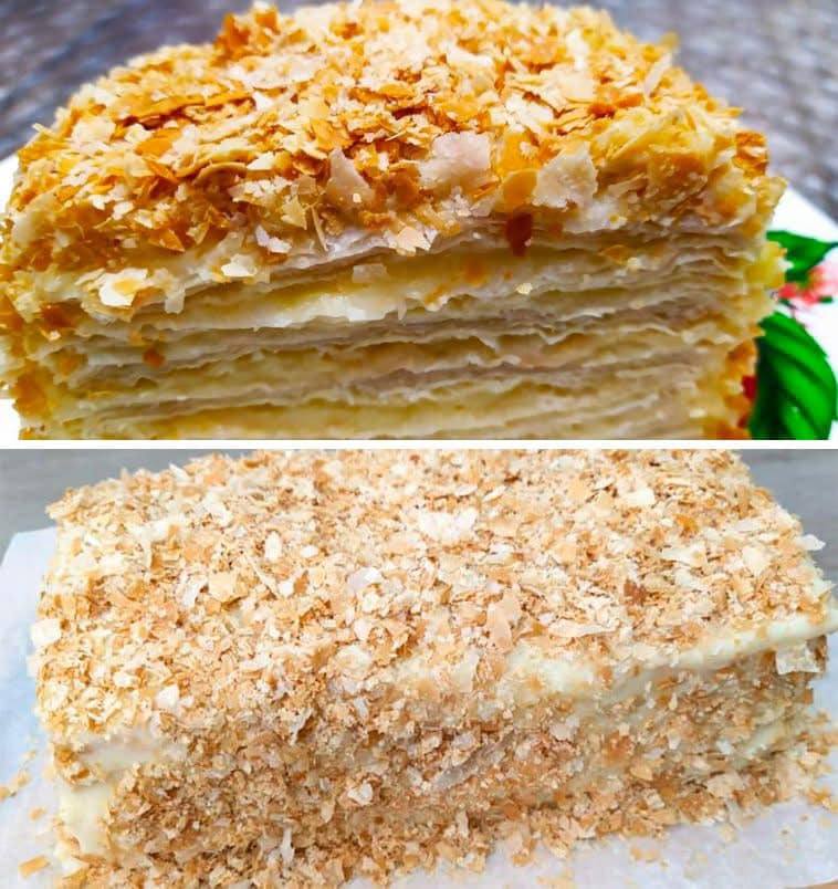 Francuska Rozkosz w Lekkiej Odsłonie: Napoleon z Kremem Bez Masła