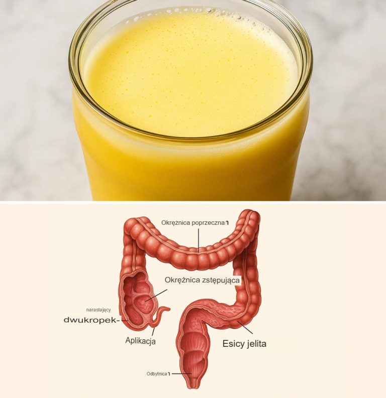 Napój usuwający 2 kilogramy odpadów i toksyn z jelita grubego