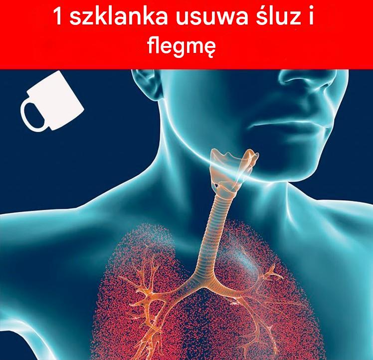 1 szklanka usuwa śluz i flegmę z zatok, klatki piersiowej i płuc
