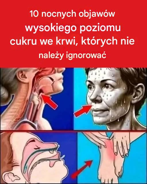 10 nocnych objawów wysokiego poziomu cukru we krwi