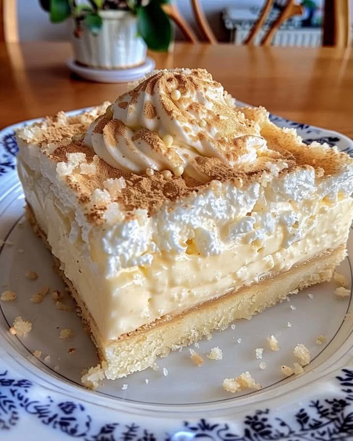 Wow, to jest niesamowite, ciasto śnieżne z serkiem i budyniem waniliowym