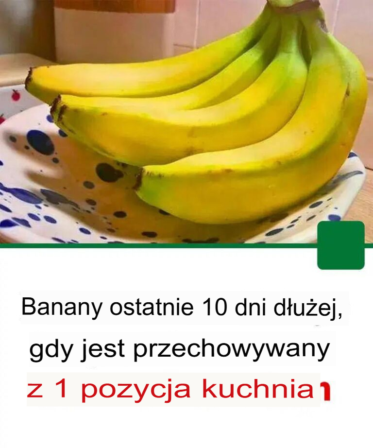 Banany zachowują świeżość o 10 dni dłużej, jeśli przechowuje się je z jednym przedmiotem kuchennym zamiast w misce z owocami
