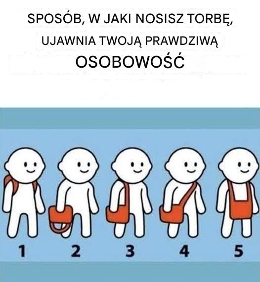 Sposób, w jaki nosisz torbę, ujawnia Twoją osobowość