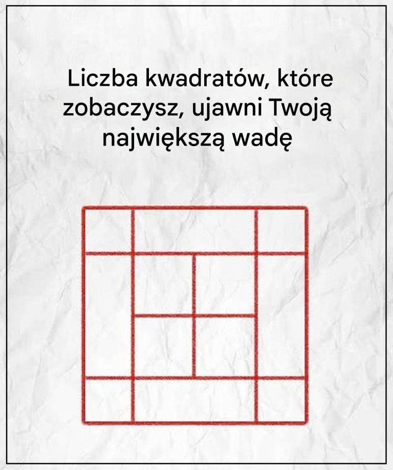 Ile kwadratów widzisz? Ta iluzja optyczna może ujawnić twoją największą słabość.