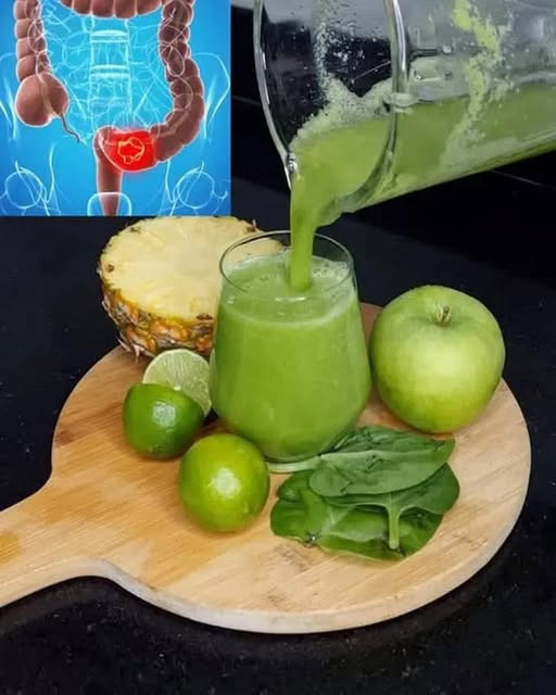 Pożegnaj się z zaparciami, wzdęciami i popraw trawienie: pij ten koktajl z ananasa, jabłka, cytryny i szpinaku malabarskiego każdego ranka!