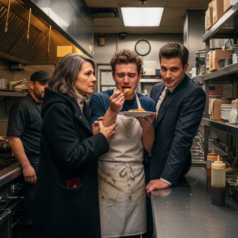 Znalazłem moją córkę jedzącą resztki w jego kuchni — a potem wykonałem jeden telefon z „przysługą”, który zmienił cały jego plan na restaurację