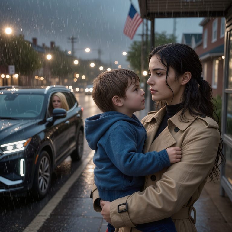 Mój mąż zerwał ze mną kontakt na trzy lata, jego rodzina kazała mi i mojemu dziecku się wyprowadzić: „Powinniście znaleźć sobie inne miejsce do życia!”. W deszczową noc, trzymając na rękach mojego pięcioletniego syna, czekałam na autobus. Jego starsza siostra podjechała luksusowym samochodem, zatrzymała się tuż przede mną i powiedziała: „Wsiadaj, mam ci coś bardzo ważnego do powiedzenia”.