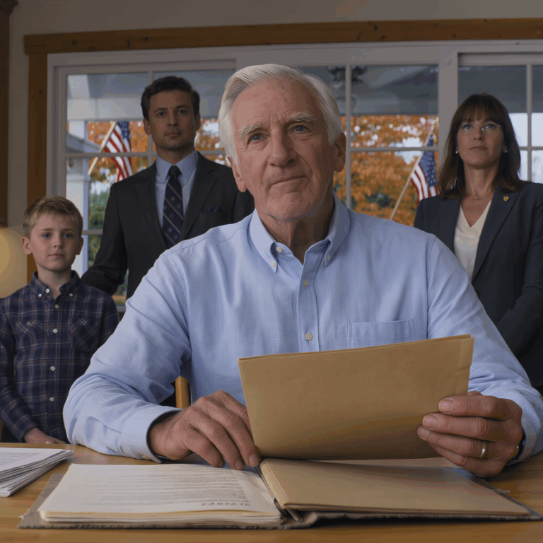 „Przepisz ten dom na moje nazwisko. Jutro wprowadzamy się z żoną, tato” – powiedział mój syn przez zaciśnięte zęby. Mój syn, lekarz, i jego żona prawniczka właśnie postawili mi ultimatum: przepisz na nich mój dom wart 2,8 miliona dolarów po ośmiu latach, odkąd zostawili mnie samego. Myśleli, że posłusznie zrobię, jak kazali. Ale kiedy wyszedłem z gabinetu w Święto Dziękczynienia, uśmiechnąłem się i zgodziłem się na spotkanie… a potem to oni zaczęli mnie błagać, żebym przestał.