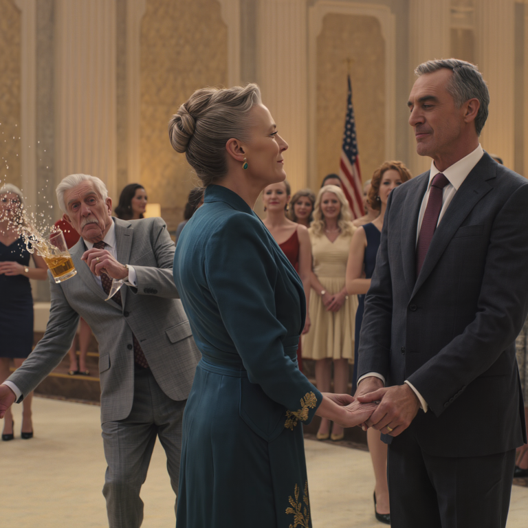 Mój mąż celowo odepchnął mnie na tył sali na przyjęciu, ale potem prezes mnie znalazł i powiedział: „Szukałem cię przez cały ten czas… Mój mąż zabrał mnie na galę, żeby zaimponować nowej właścicielce. „Trzymaj się z tyłu, ta sukienka sprawi, że ludzie będą się gapić” – syknął. Kiedy prezes się pojawił, ominął uścisk dłoni mojego męża. Podszedł prosto do mnie, wziął mnie za ręce i wyszeptał ze łzami w oczach: „Szukałem cię przez trzydzieści lat… Nigdy cię nie zapomniałem”. Mój mąż zesztywniał – a potem szklanka z jego dłoni wyślizgnęła się.